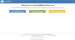 Desktop Screenshot of dpmclerkships.org