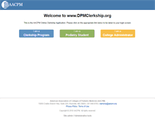 Tablet Screenshot of dpmclerkships.org